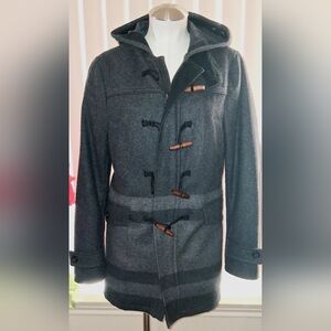 🧥 IT'S A SALE!! Banana Republic Charcoal Hooded Toggle Coat 🧥